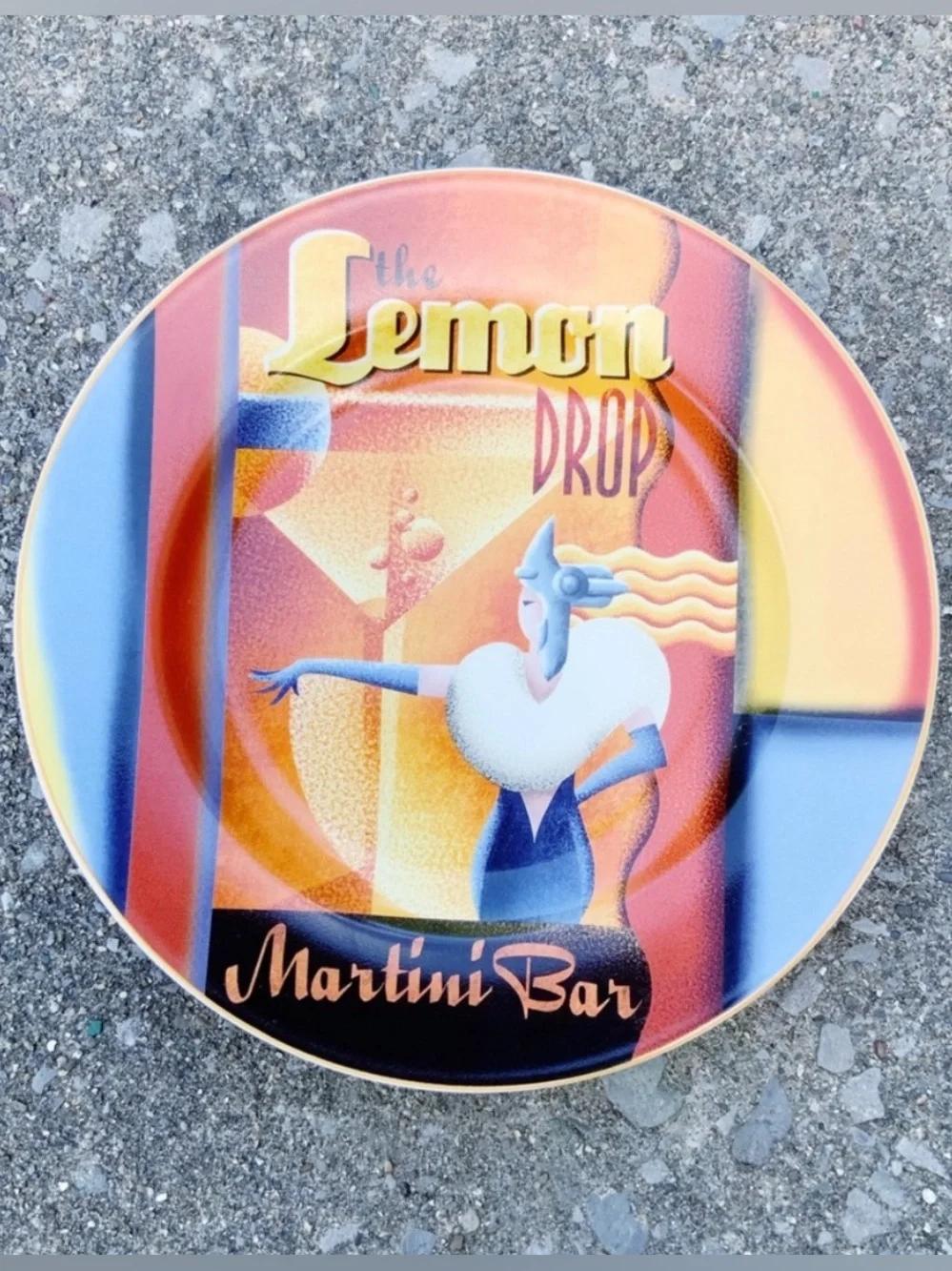 Sakura Table Lemon Drop Martini Bar Stoneware Salad Plate Indie Barware 8”